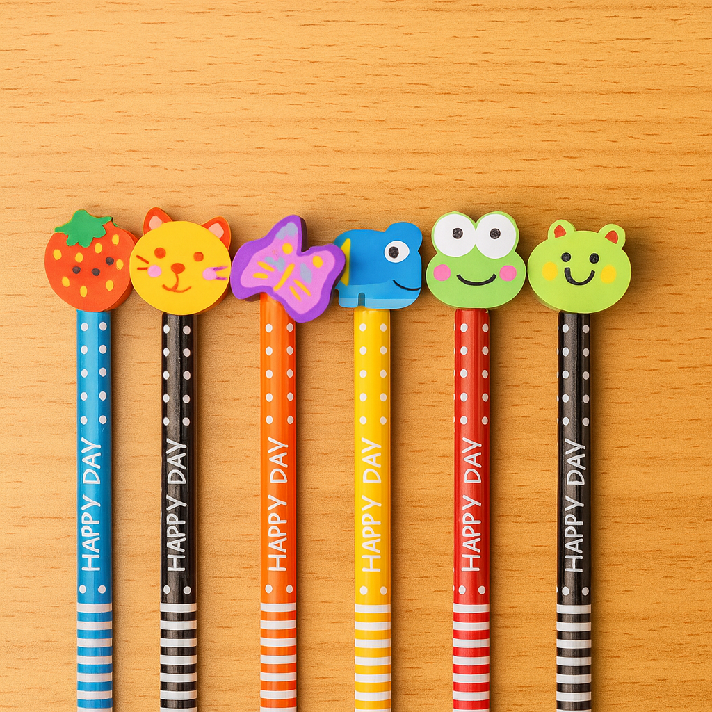 pencil with cute eraser