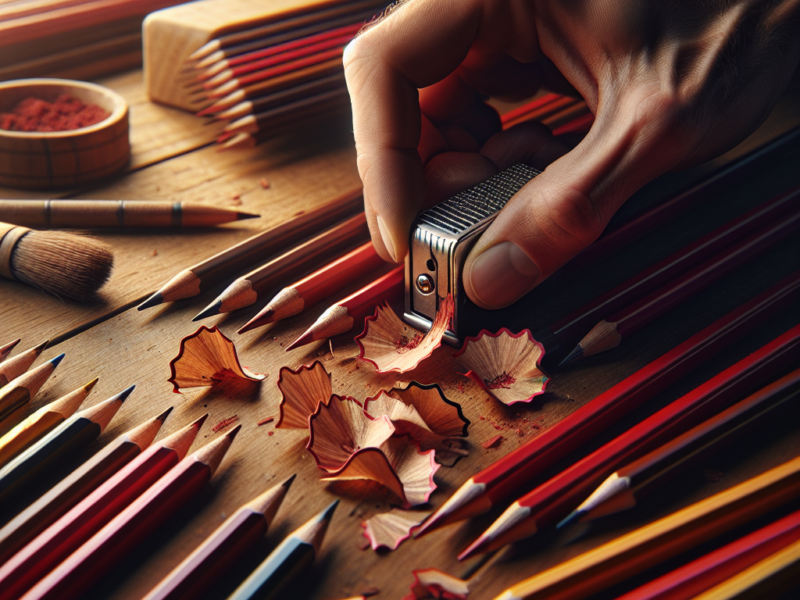 Step by Step Color Pencil Sharpening and Coating Guide